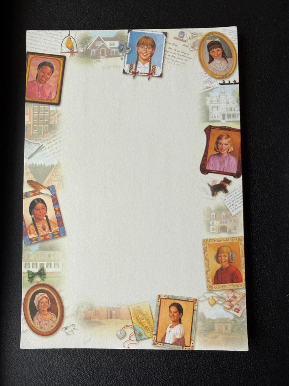 Vintage American Girls Stationary Set , Friendship Book , Notecards Set , Pencil